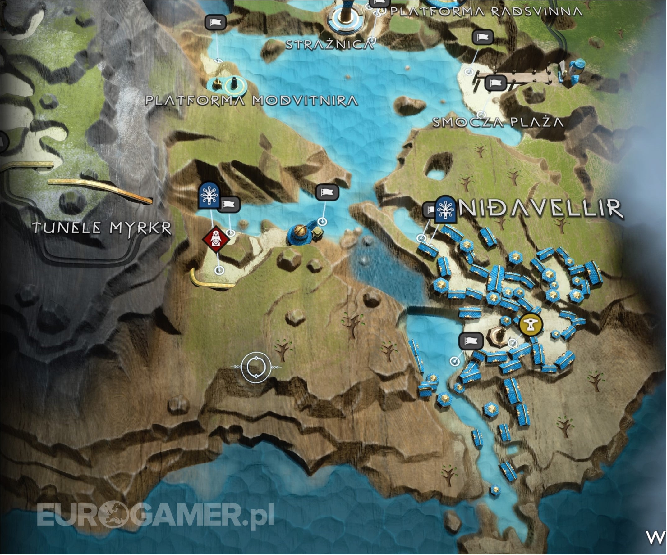 God of War Ragnarok Svartalfheim mapa, znajdźki, przysługi Eurogamer.pl